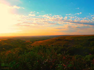 Beautiful Flint Hills Kansas Vista