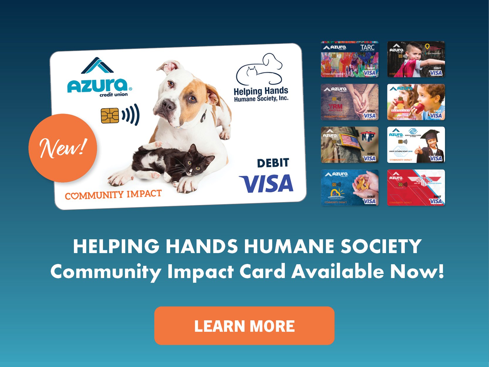 Introducing Azura's Helping Hands Humane Society Community Impact Card