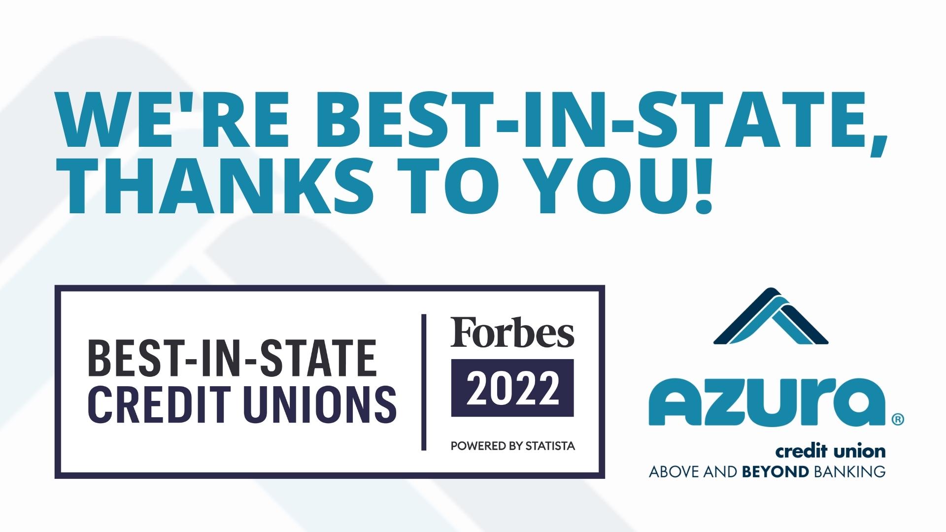 Azura Credit Union Awarded Forbes Best-In-State Credit Union Title